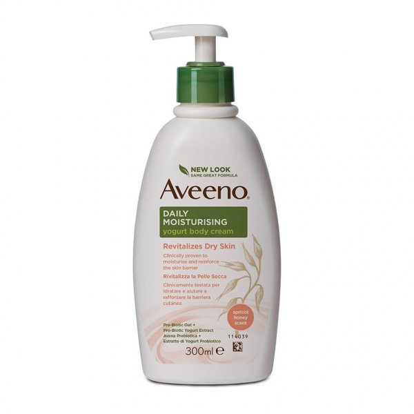 Aveeno  Daily Moisturising Crema Corpo allo Yougurt Albicocca e Miele 300 ml