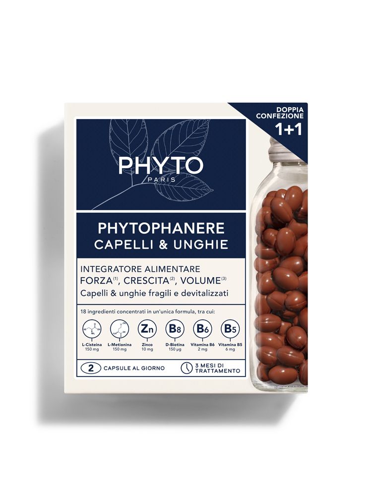Phyto Phanere Capelli e Unghie 180 Capsule 3 mesi di trattamento completo