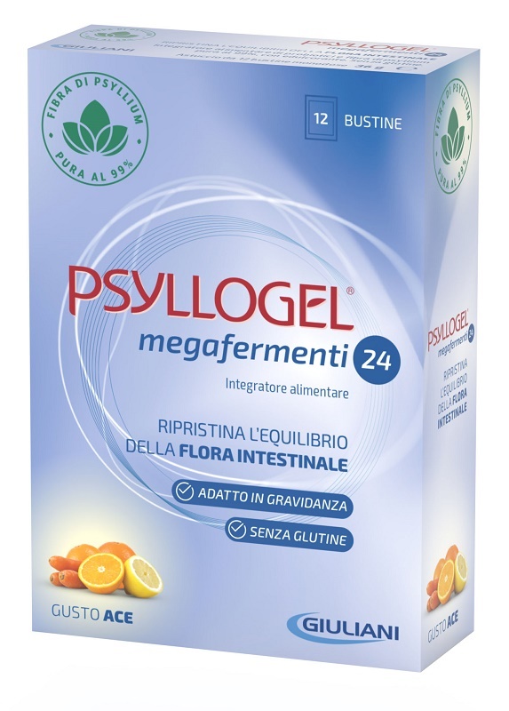 Psyllogel Megafermenti 24 Miliardi di Probiotici Attivi 12 Bustine