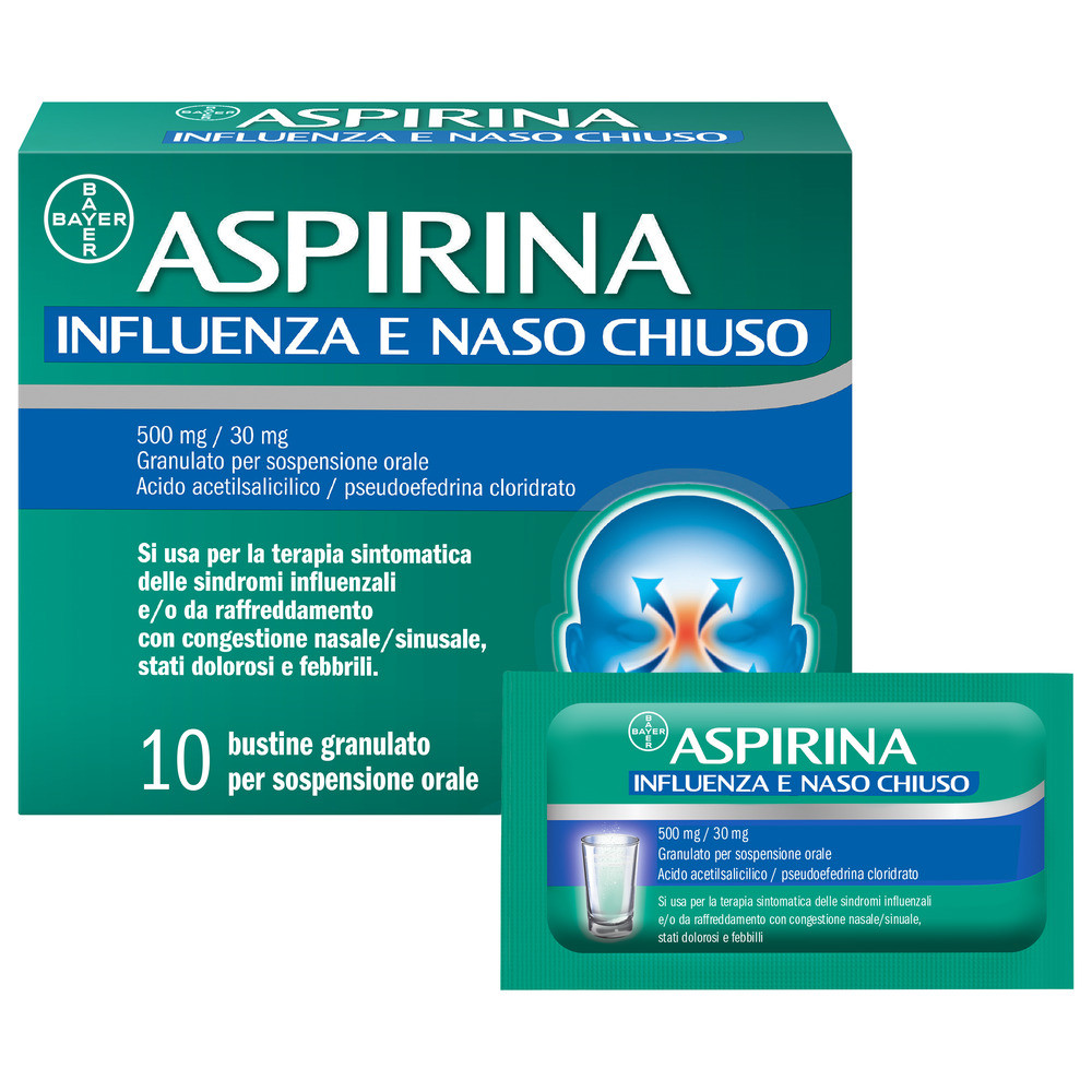ASPIRINA INFLUENZA E NASO  CHIUSO 10 BUSTINE