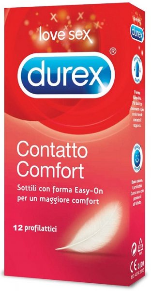 Durex Contatto Comfort 12 Pezzi Profilattici Sottili