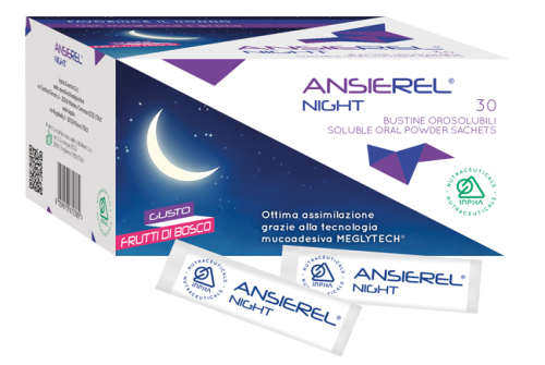 Ansierel Night Integratore per il Sonno 30 Bustine Frutti di Bosco