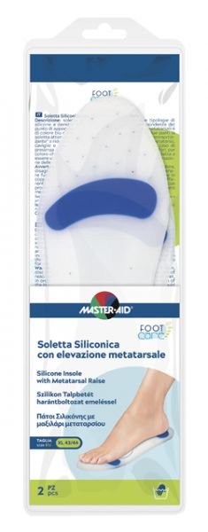 Master Aid Soletta Siliconica Elevazione Metatarsale Taglia XL 43/44 2 Pezzi