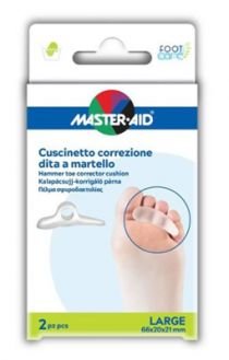 Master Aid Cuscinetto Correzione Dita a Martello Large 66x20x21 mm 2 Pezzi