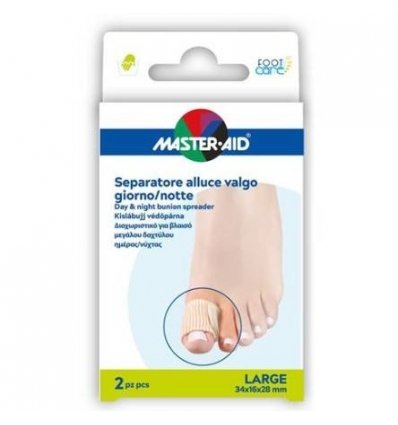 Master Aid Separatore Alluce Valgo Giorno/Notte Large 34x16x28 mm 2 Pezzi
