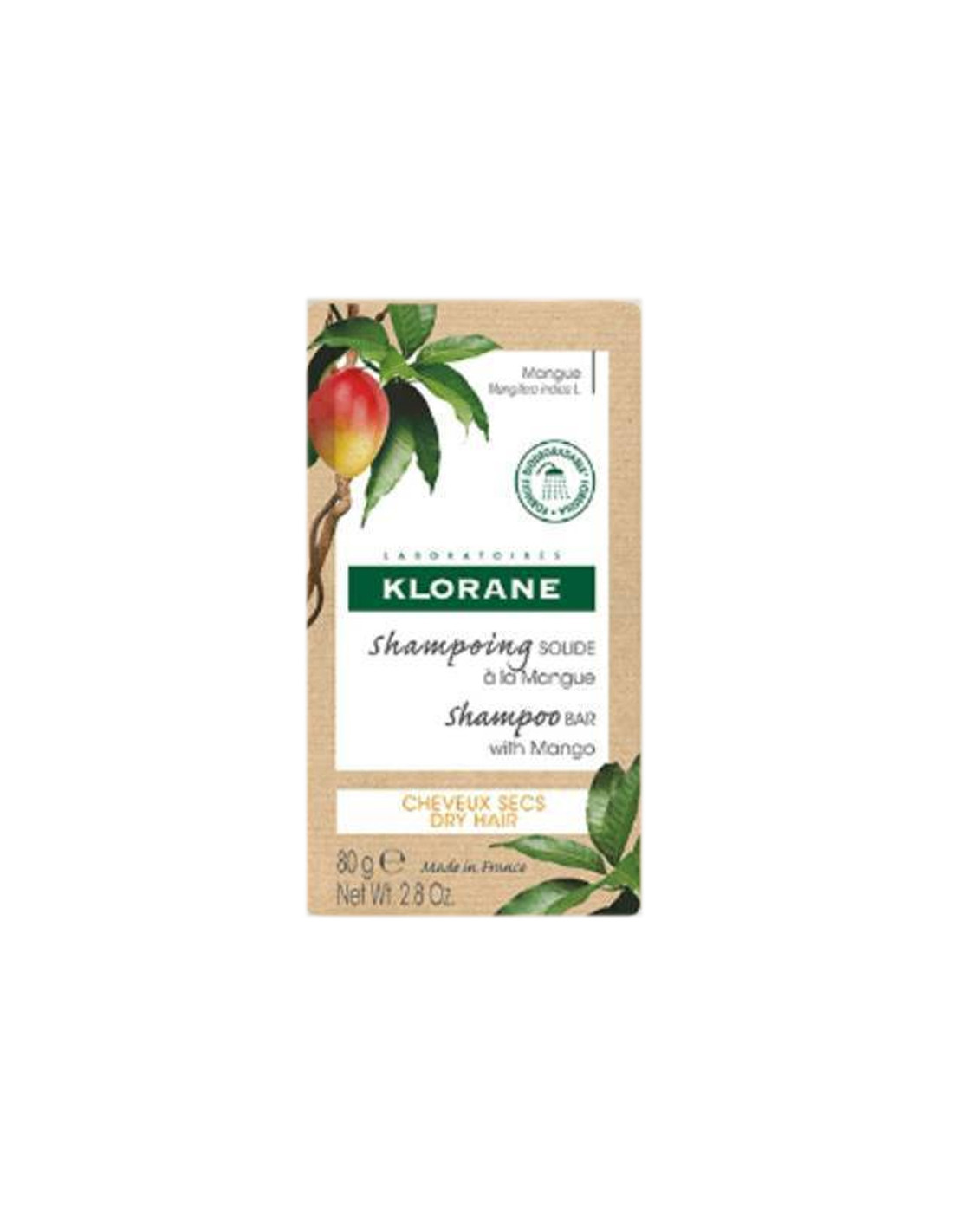 Klorane Shampoo Solido Al Mango 80 g