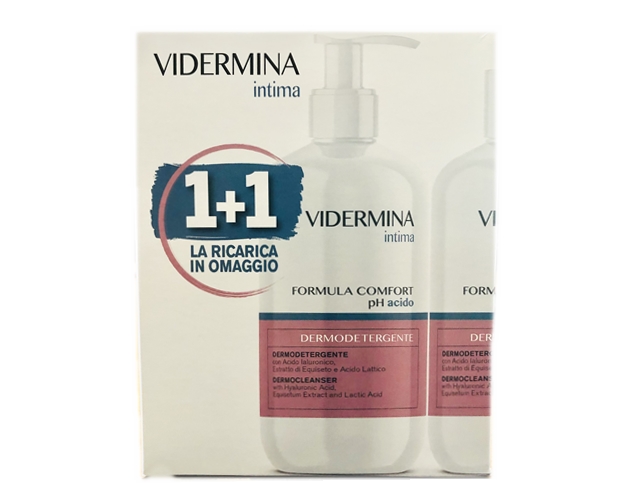 Vidermina Intima Formula Comfort pH Acido Dermodetergente 500ml + Ricarica Omaggio 500 ml