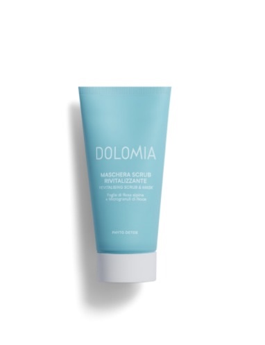 Dolomia Linfa Detox Maschera Scrub Rivitalizzante Foglie di Rosa alpina e Microgranuli di Noce 50 ml