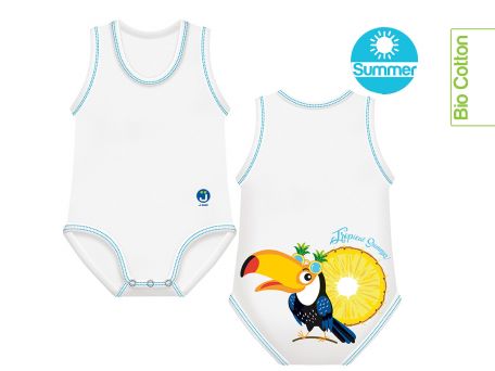 J Bimbi Body in Cotone Biologico Tucano 0-36 Mesi Taglia Unica Maschio
