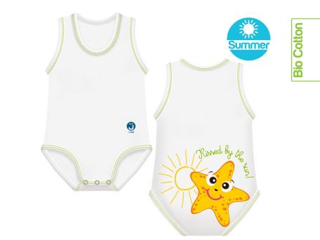 J Bimbi Body in Cotone Biologico Stella 0-36 Mesi Taglia Unica Unisex