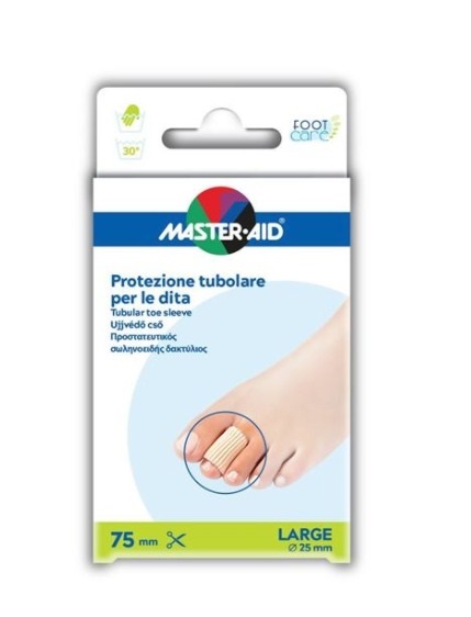 Master Aid Protezione Tubolare Per Le dita 2 Pezzi Large 75 mm 25 mm