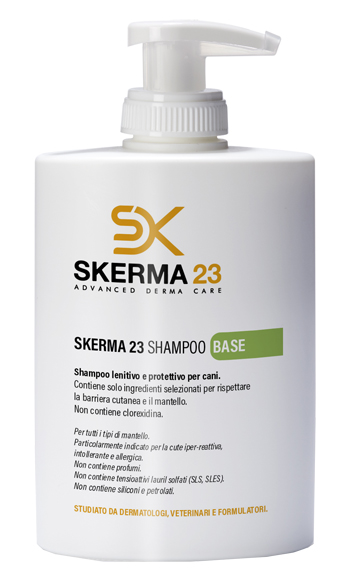 Skerma 23 Shampoo Base  lenitivo e protettivo per cani 250ml