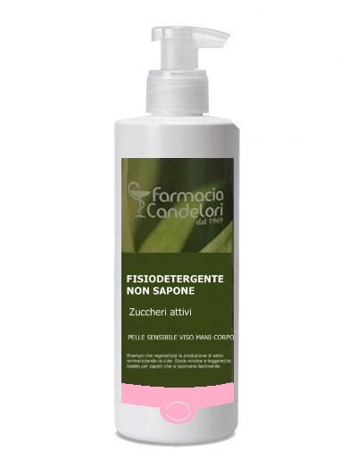 Farmacia Candelori Fisiodetergente non Sapone viso-mani-corpo con  zuccheri attivi 300ml