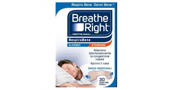 Breathe Right Respira bene 30 Cerottini Nasali Standard