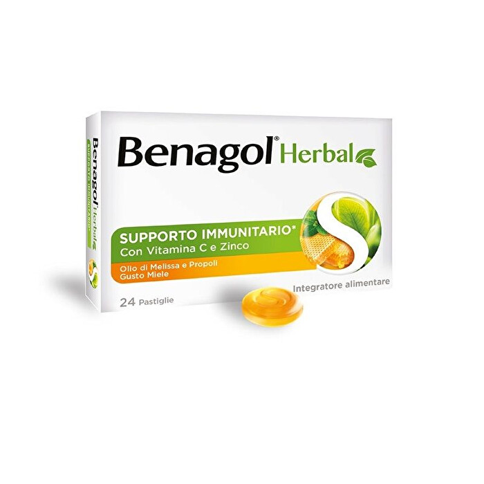 Benagol Herbal Miele 24 Pastiglie
