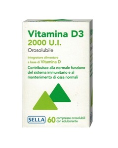 Sella Vitamina D3 2000 U.I. Orosolubile 60 Compresse