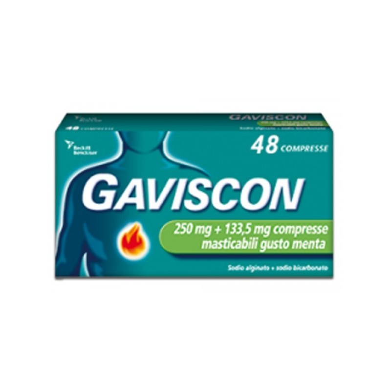 GAVISCON*48COMPRESSE GUSTO MENTA 250+133,5MG