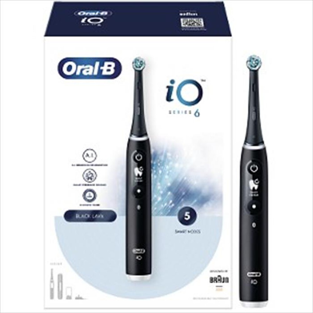 OralB Io Serie 6s Black 1 Spazzolino Elettrico 2 Refill
