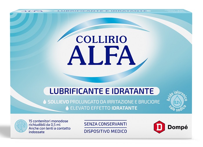 Collirio Alfa  Idratante protettivo con acido ialuronico 10 Contenitori