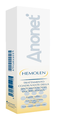 Anonet Hemolen trattamento coadiuvante della sintomatologia emorroidaria tubo 30ml