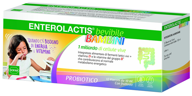 ENTEROLACTIS BEVIBILE BAMBINI  12FLACONI