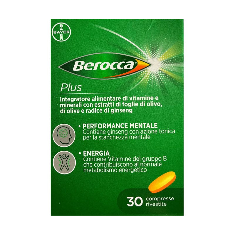 Berocca Plus 30 compresse rivestite performance mentale,energia