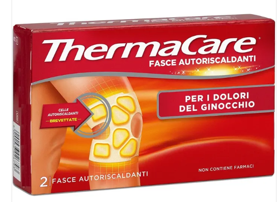 ThermaCare fasce autoriscaldante per dolore ginocchio 8 ore di calore 2 fasce