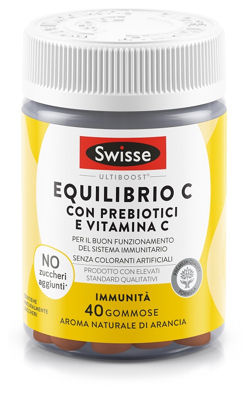 Swisse Equilibrio C con prebiotici e vitamina C 40 gommose aroma arancia