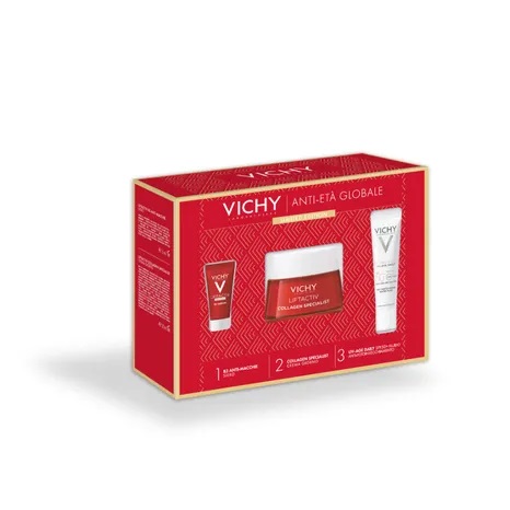 Vichy Cofanetto Regalo Natale Liftactiv B3 Anti-macchie Siero 5 ml + Liftactiv Collagen Specialist Crema Giorno 50 ml + Uv-age Daily Spf50+ 15 ml