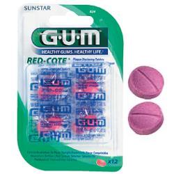 Gum Red-cote pastiglie rivelatrici di placca 12 pezzi