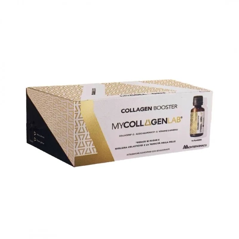 Mycollagen Lab Collagen Booster  integratore di acido ialuronico e collagene gusto frutto della passione 14 flaconi