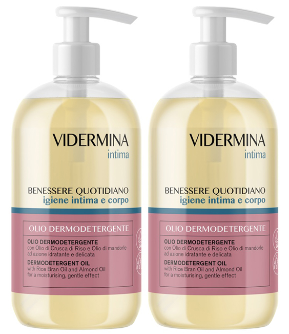 Vidermina intima olio dermodetergente 2 confezioni da 500ml