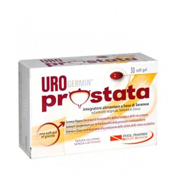 Urogermin Prostata integratore con serenoa per la funzionalita' della prostata 60 soft gel 2 mesi
