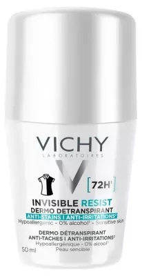 Vichy Deodorante Invisible Resist 72H Deodorante anti-macchie Roll-On 50 ml