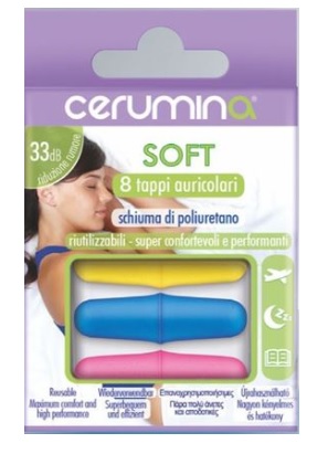 Master Aid Cerumina Soft 8 tappi auricolari in schiuma di poliuretano