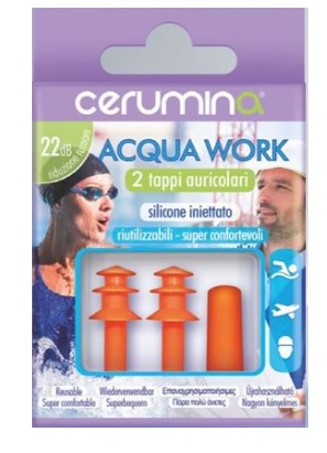 Master Aid Acqua Work 2 tappi auricolari in silicone iniettato