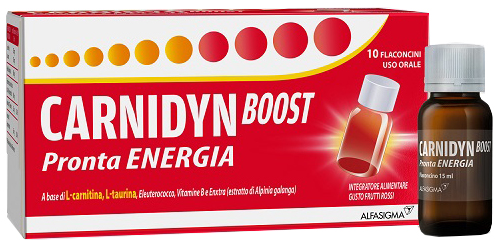 Carnidyn Boost Pronta Energia 10 flaconcini ai frutti rossi