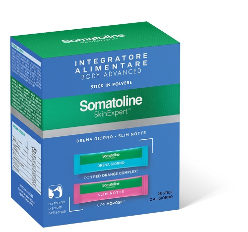 Somatoline Skinexpert integratore Body Advanced drenante giorno e notte 28 stick