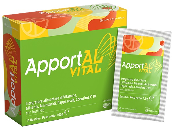 Apportal Vital integratore di minerali.aminoacidi,pappa reale e coenzima Q10 14 bustine