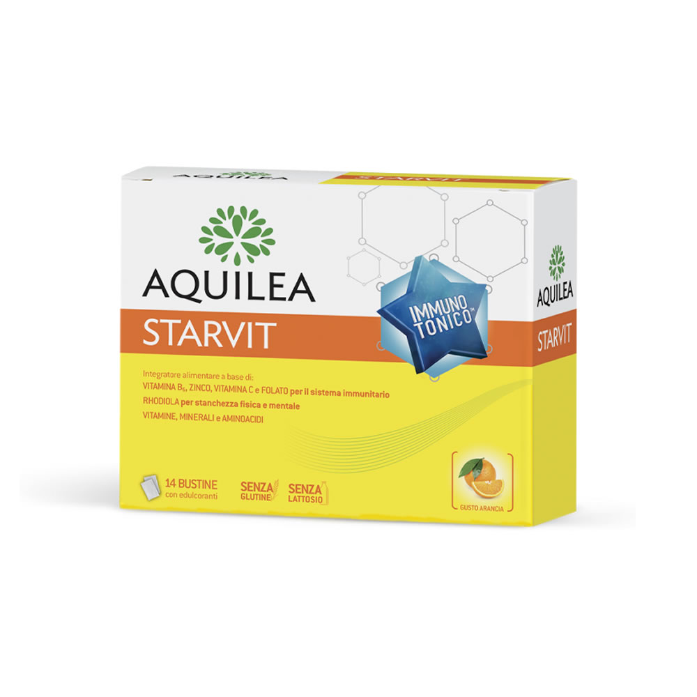 Aquilea Starvit 14 Bustine integratore Immuno Tonico per stanchezza fisica e mentale