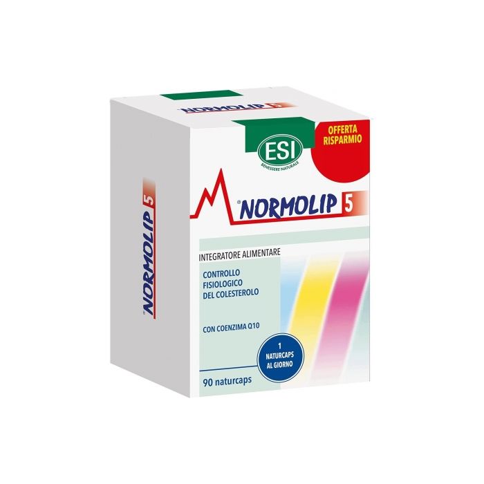 Normolip 5 90 Naturcaps Capsule Integratore Controllo metabolismo del Colesterolo(DISPONIBILI 4 PEZZI)