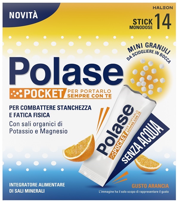 Polase Pocket 14 stick monodose da sciogliere in bocca gusto arancia