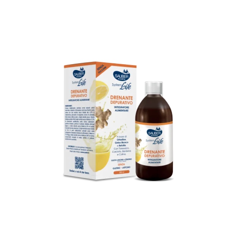Sauber System Life Drenante Depurativo gusto limone e zenzero 500ml