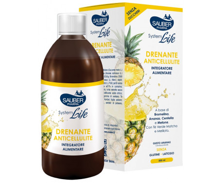 Sauber System Life Drenante Anticellulite gusto ananas 500ml