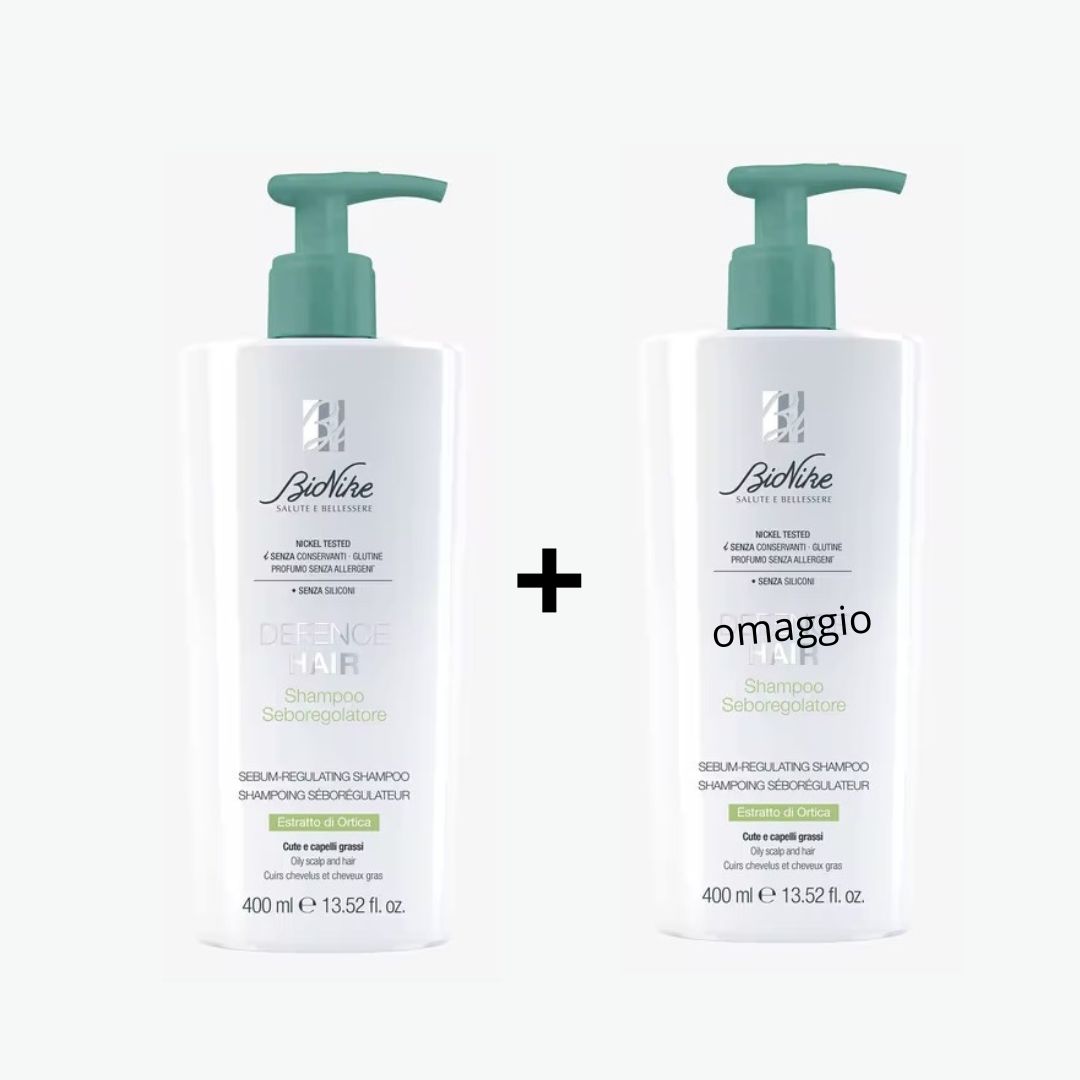 Bionike Defence Hair Shampoo Seboregolatore 400ml + 400ml in OMAGGIO
