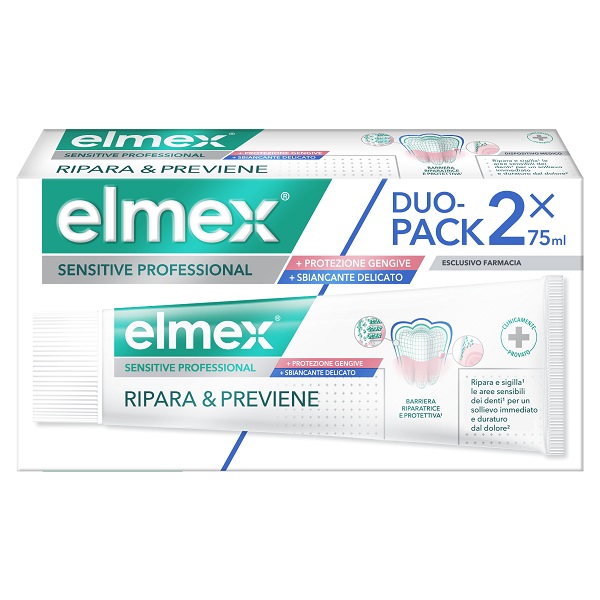 Elmex Sensitive professional Ripara e Previene 2 tubi