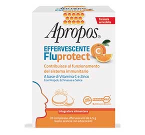 Apropos Fluprotect effervescente compresse gusto arancia
