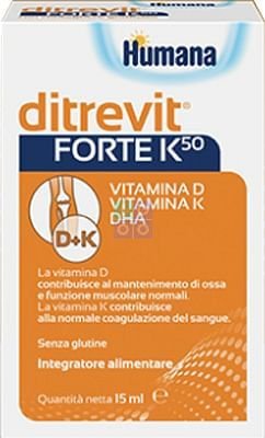 Ditrevit Forte K50 15 ml Vitamine D K Gocce DHA